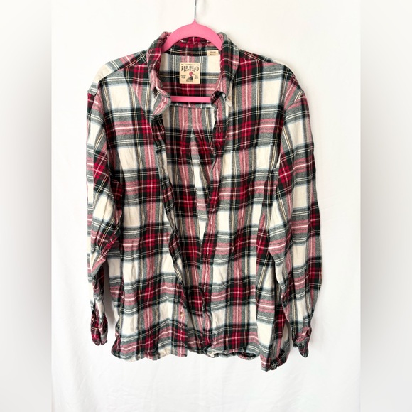 RedHead Classic Plaid Shirt - Red, Black, White LARGE - Picture 1 of 7